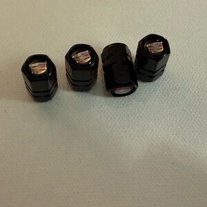 Cadillac Valve Stem Caps in Black Set of 4 NWT